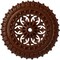 Ekena Millwork Sellek Medallion (Canopies up to 1 1/8"), 18 1/2"OD x 7/8"ID x 1 1/2"P, Burnished Mahogany Crackle CM18SKBMC - alternate 1